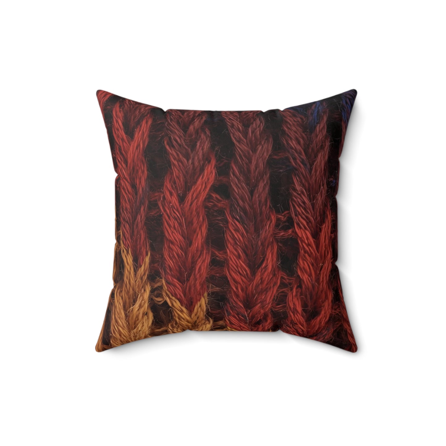 Cozy Fall Knitted Throw Pillow