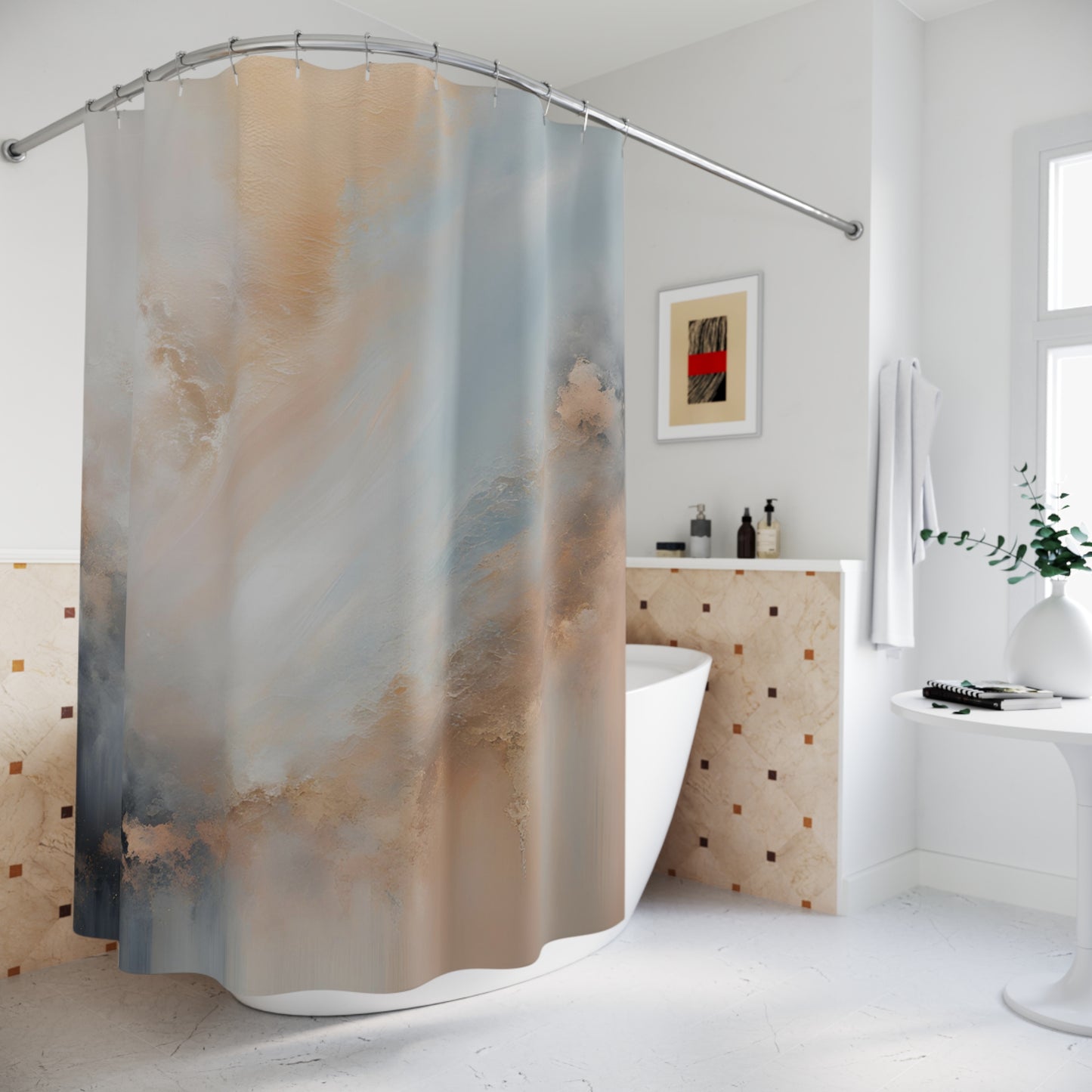 Abstract Serenity Shower Curtain