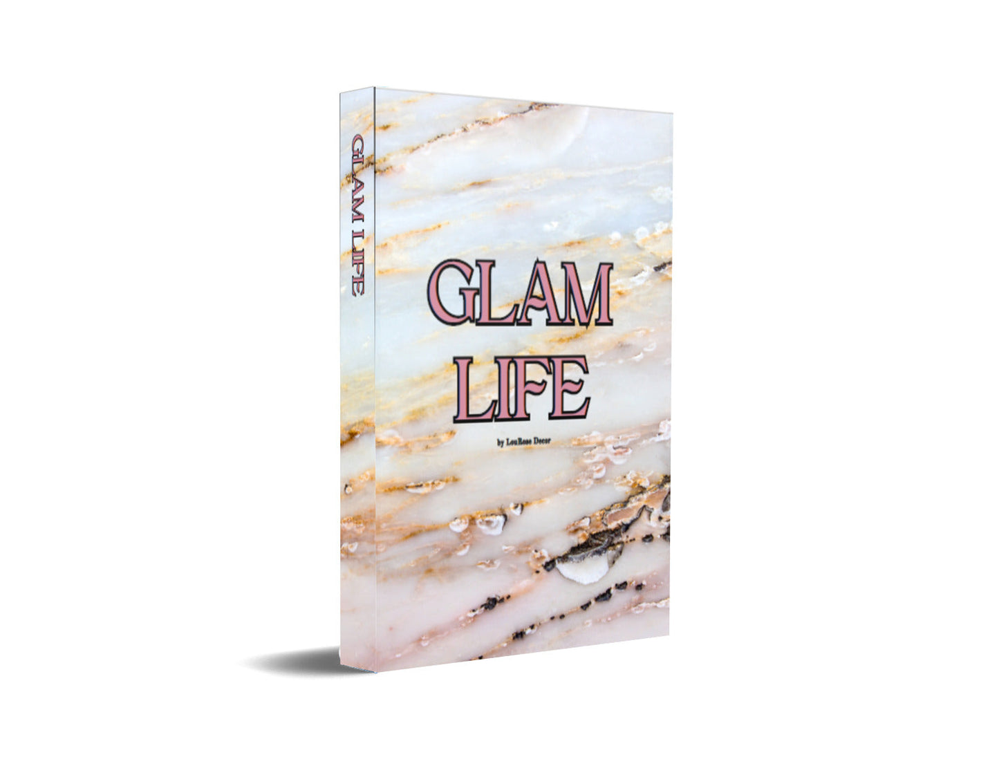 Glam Life White and Light Pink Decorative Book-Individual Book-LouRose Decor-LouRose Decor