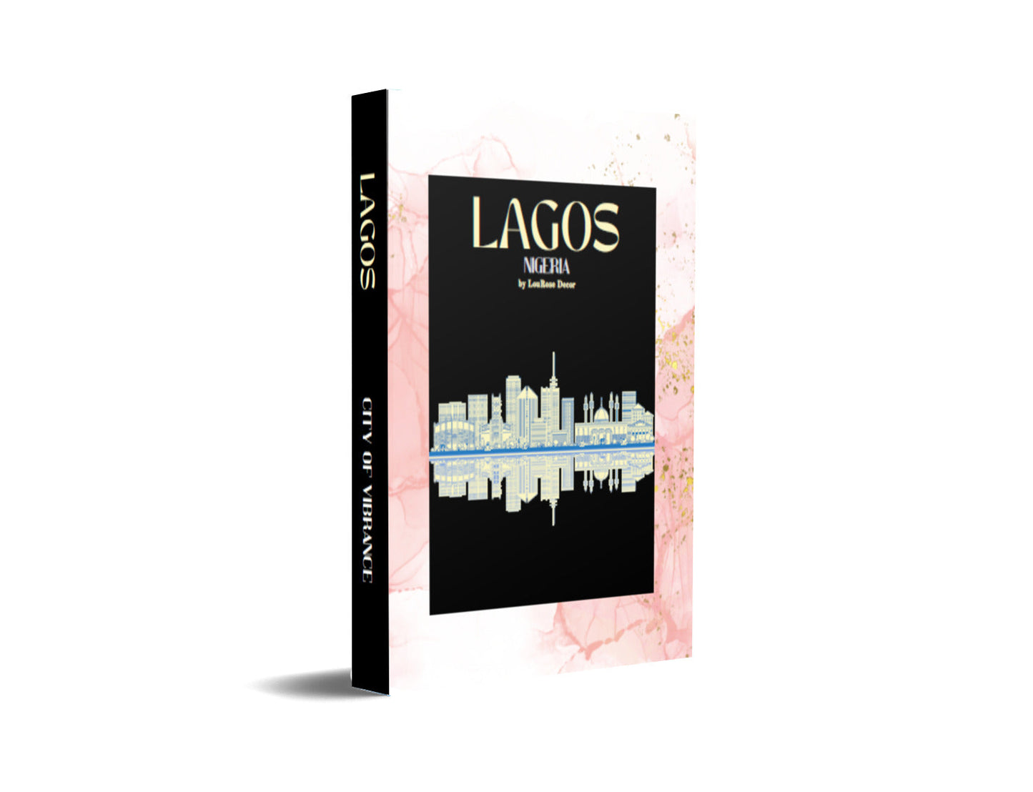 Lagos Pink and Gold Decorative Book-Individual Book-LouRose Decor-LouRose Decor