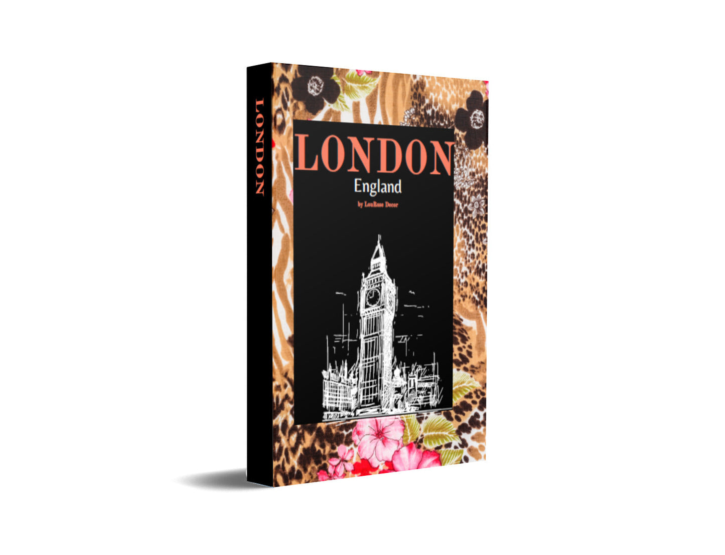London Cheetah Print Pink Decorative Book-Individual Book-LouRose Decor-LouRose Decor