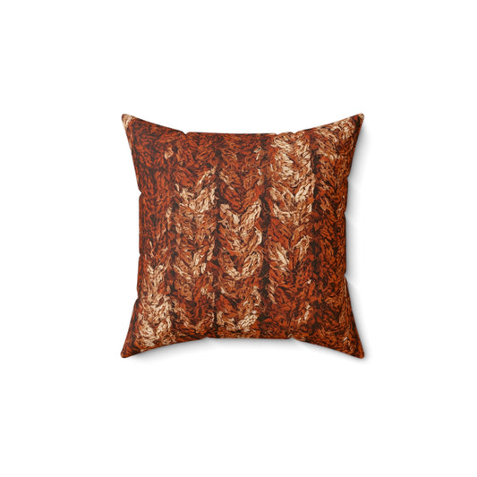 Autumn Knit Pattern Pillow