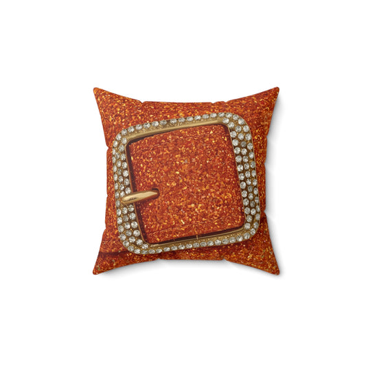 Orange Glitter Glamorous Decorative Pillow