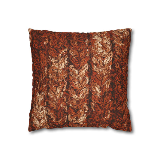 Autumn Knit Pattern Pillow Cover
