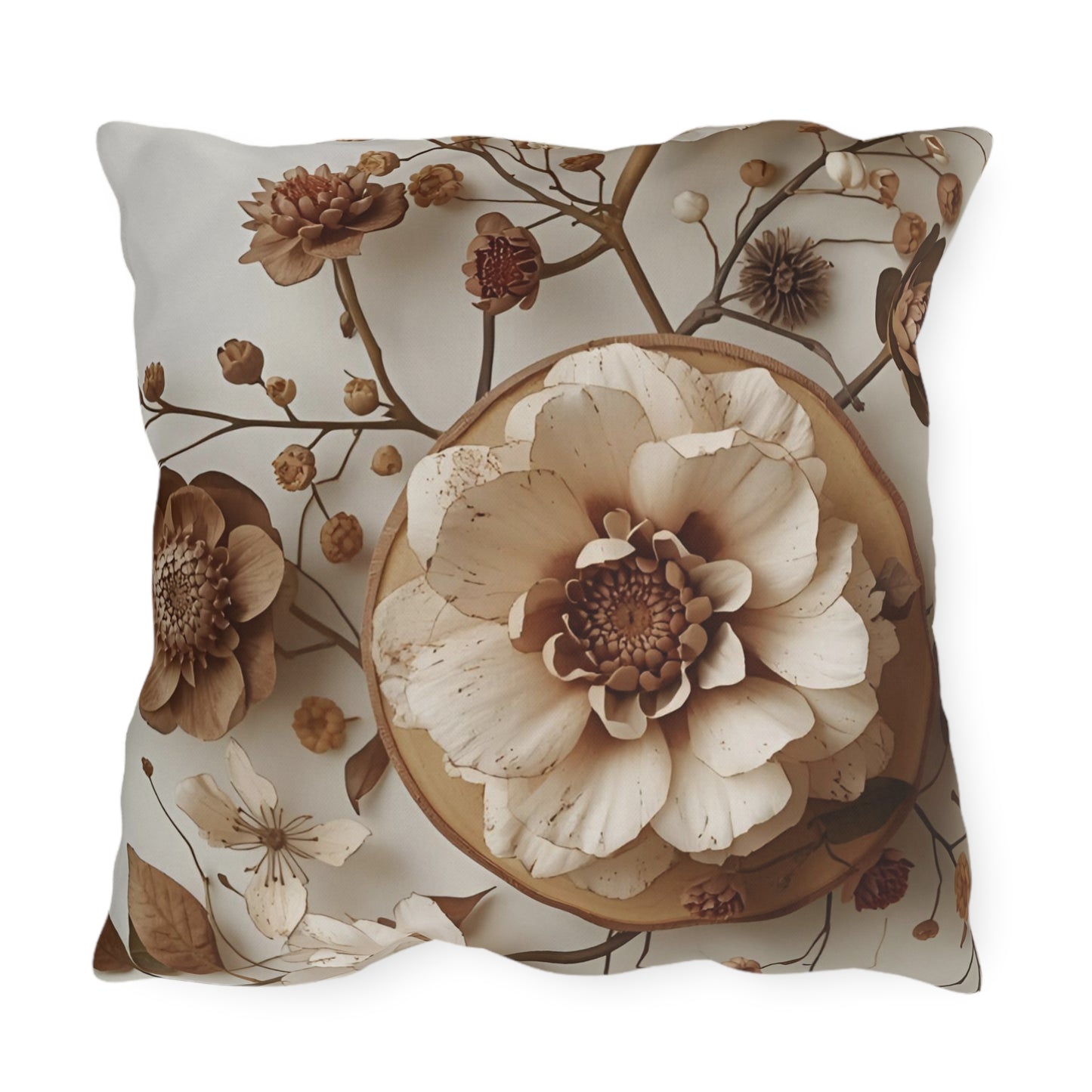 Vintage Floral Outdoor Pillow