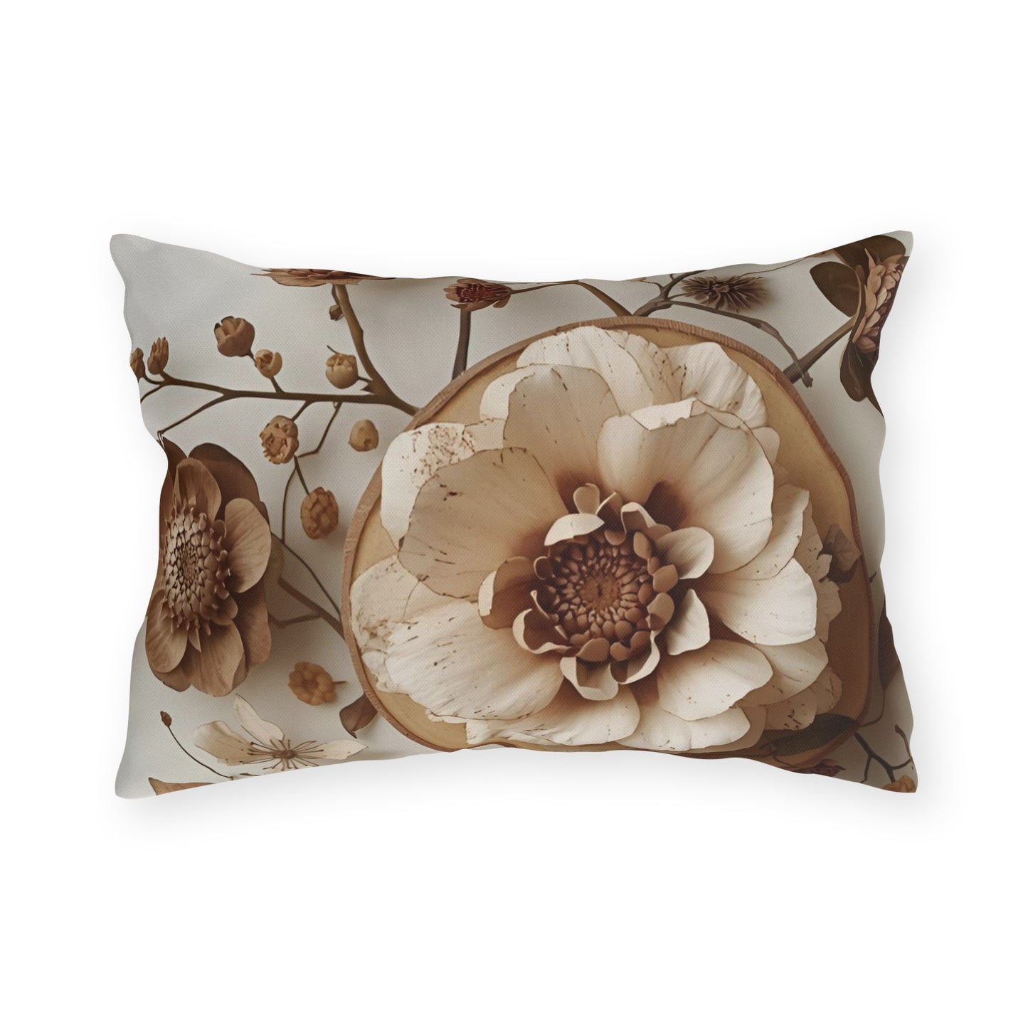 Vintage Floral Outdoor Pillow