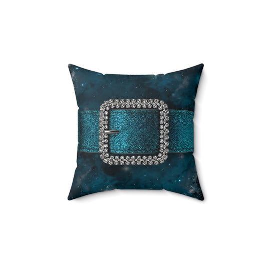 Glamorous Belt Buckle Decorative Pillow, Living Room Decor, Home Cushion, Gift for Her, Luxe Throw Pillow, Birthday Gift, Accent Pillows