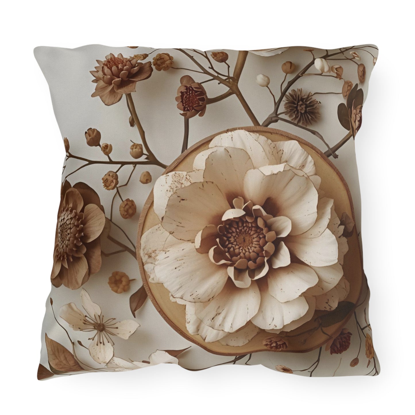 Vintage Floral Outdoor Pillow