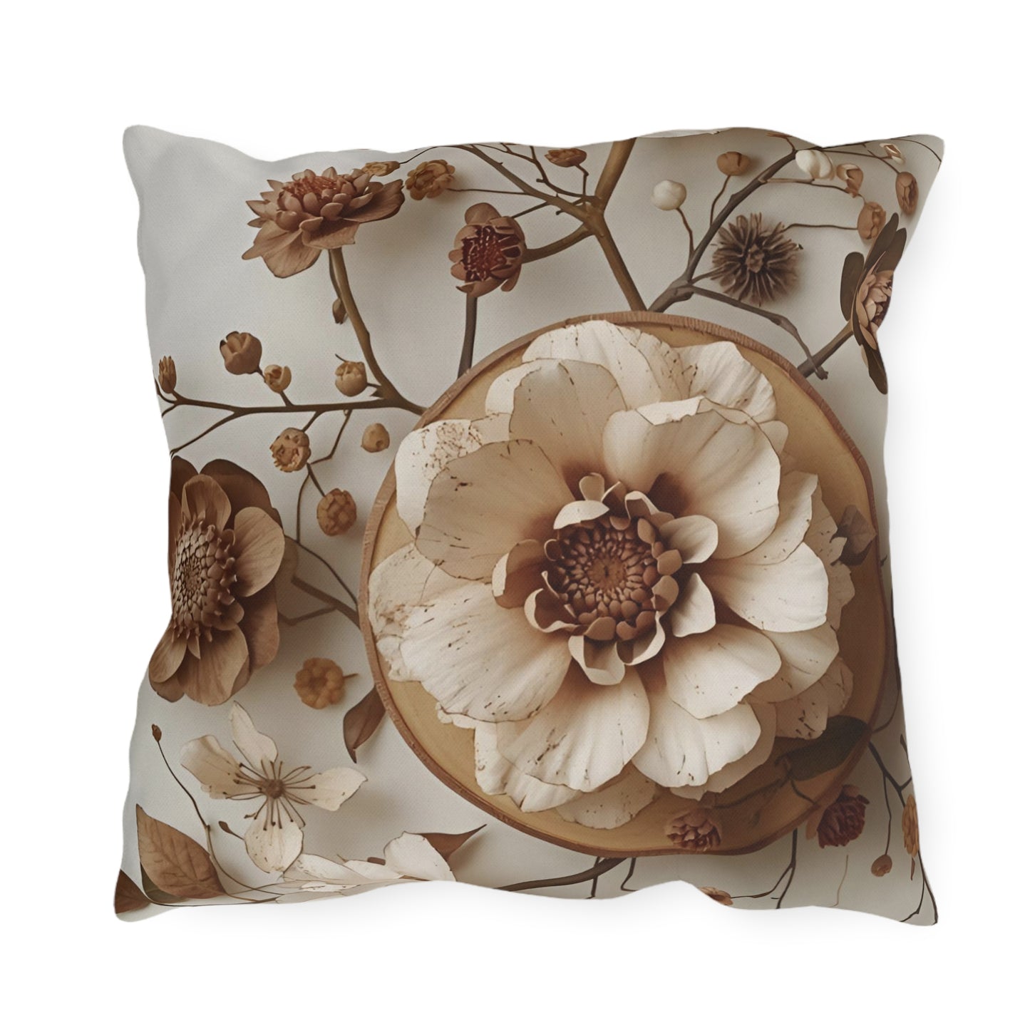 Vintage Floral Outdoor Pillow