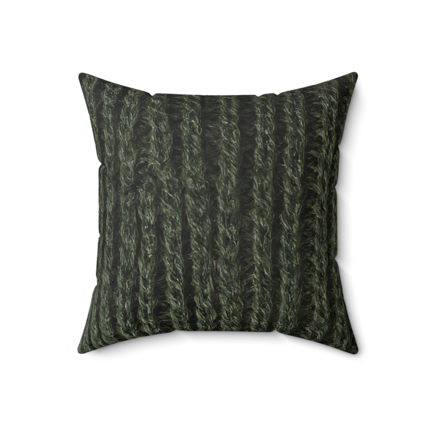 Forest Green Knit Cottage Textured Pillow
