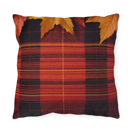 Autumn Plaid Outdoor Pillow