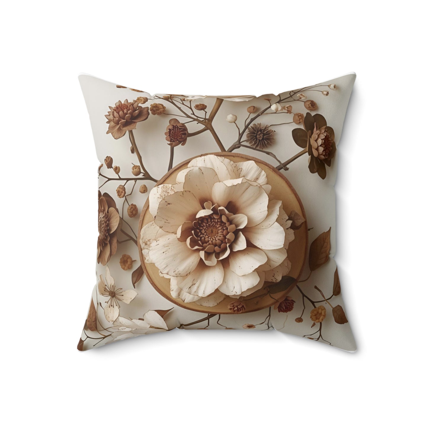 Vintage Floral Accent Pillow