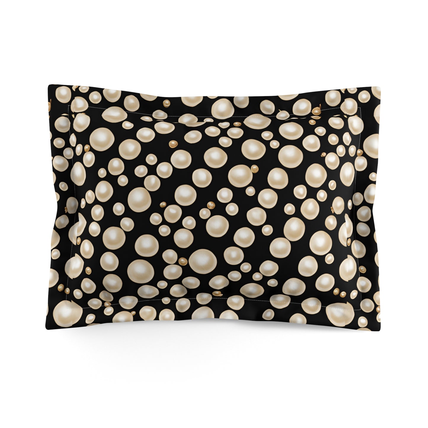 Midnight Diamonds and Pearls Microfiber Pillow Sham