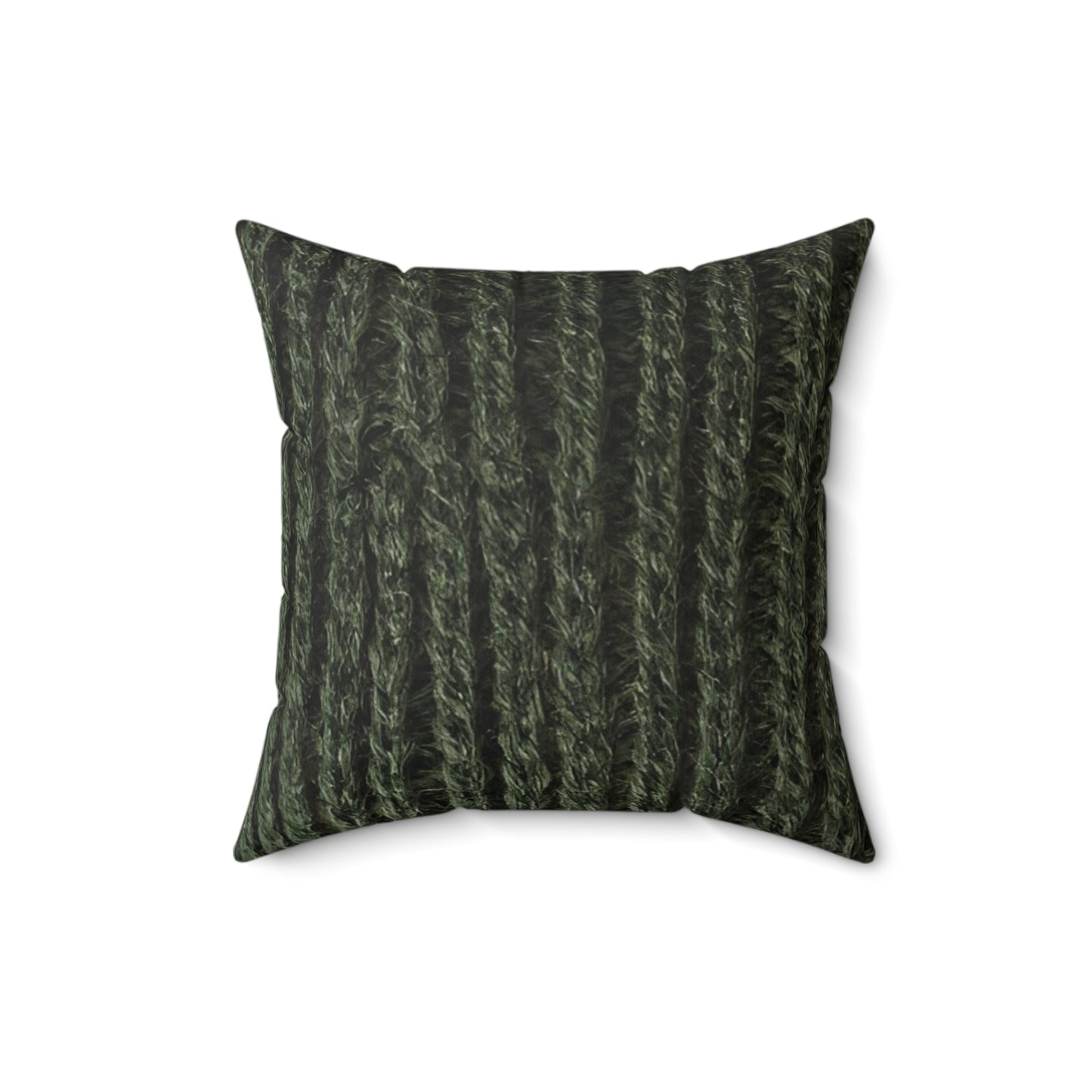Forest Green Knit Cottage Textured Pillow