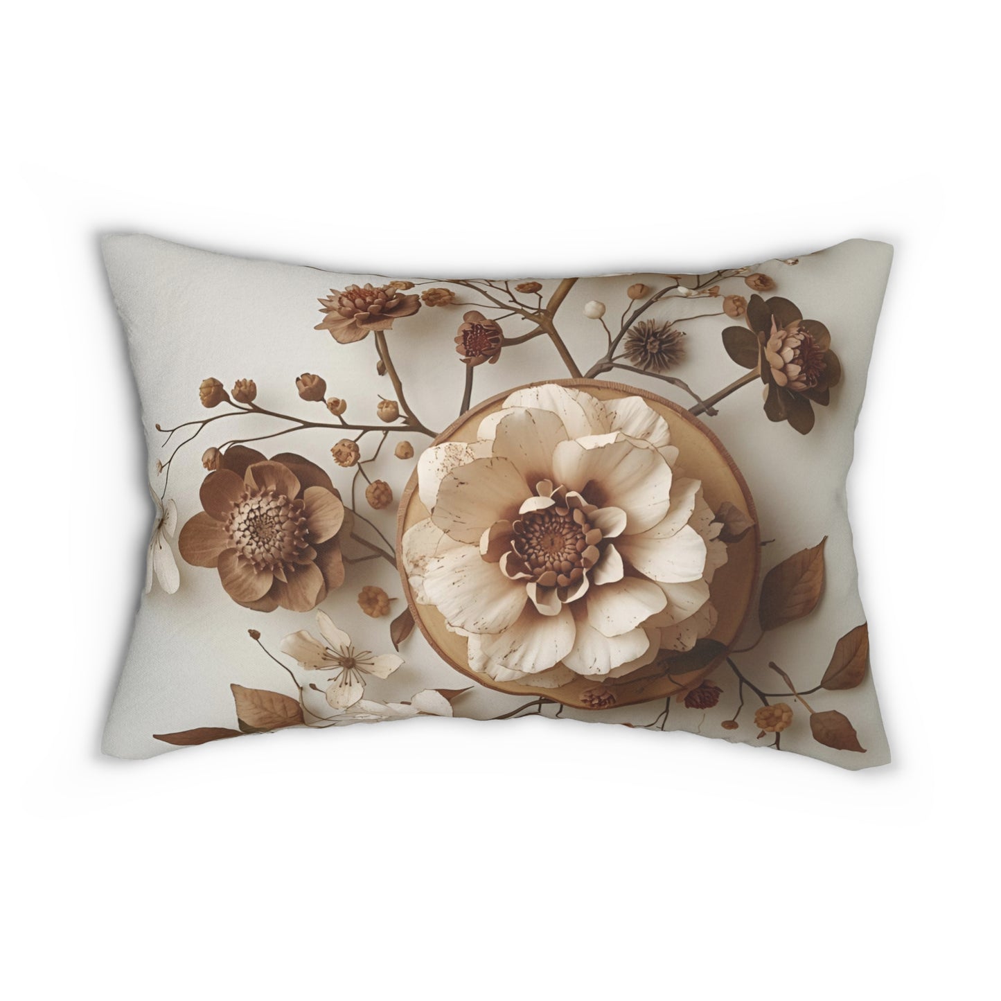 Vintage Floral Lumbar Pillow