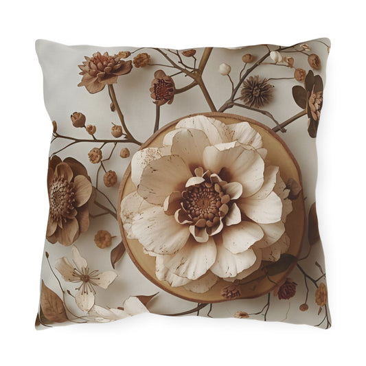 Vintage Floral Outdoor Pillow