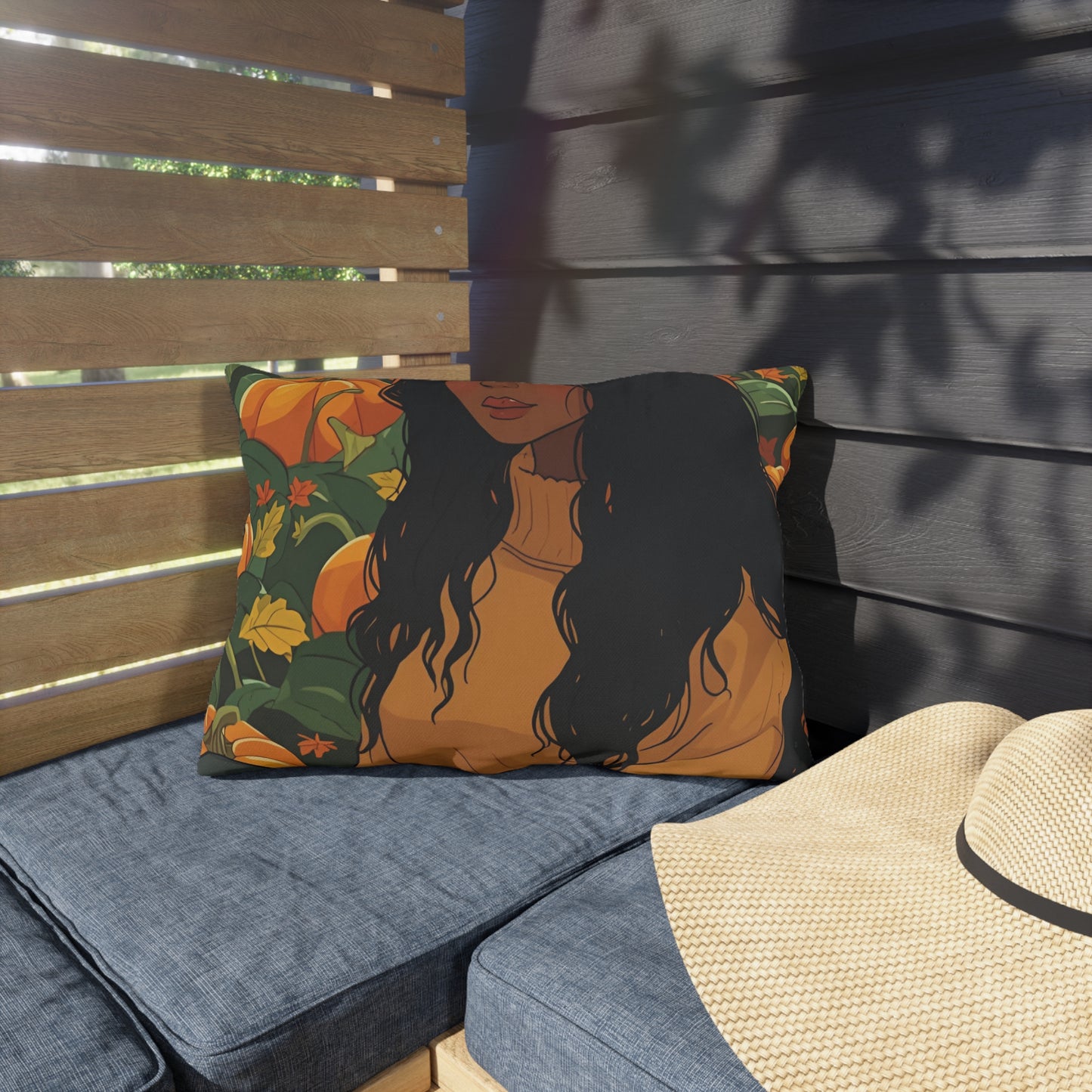 Autumn Charm Lumbar Outdoor Pillows