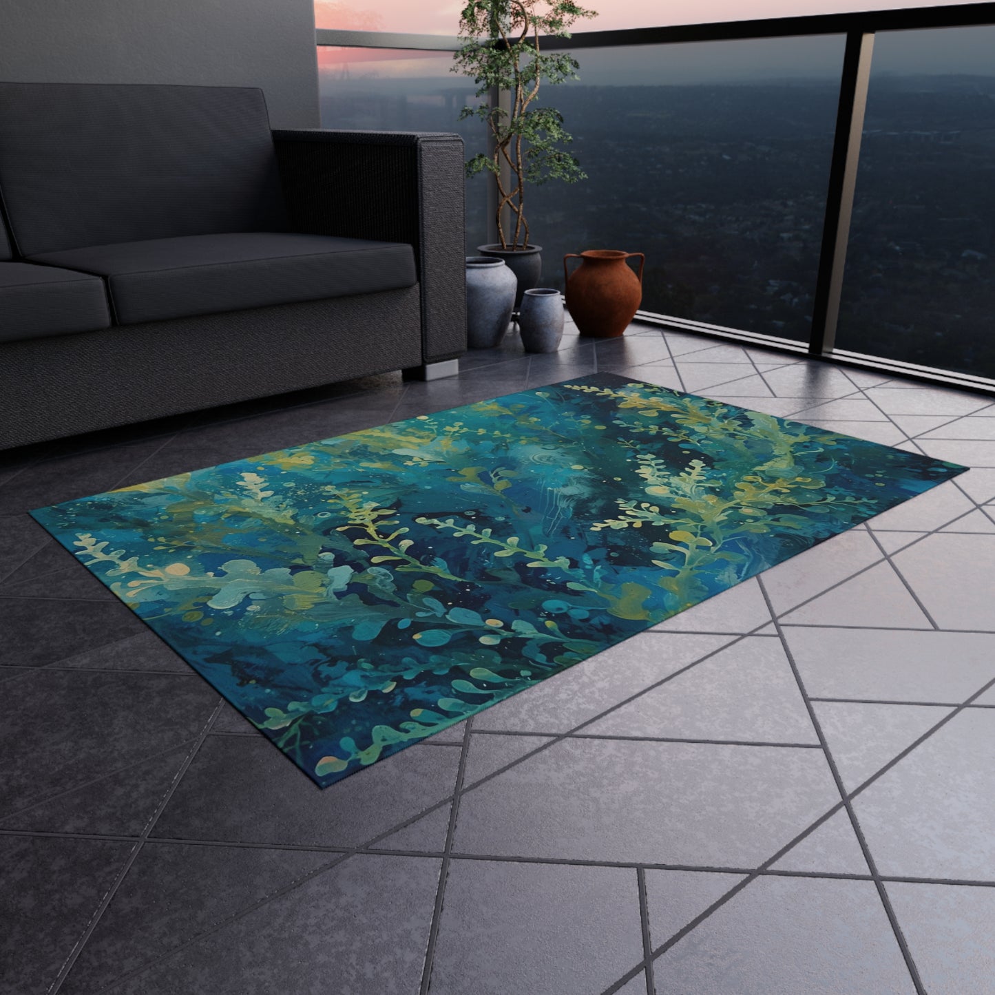 Sea Moss Rug Botanical Outdoor Rug