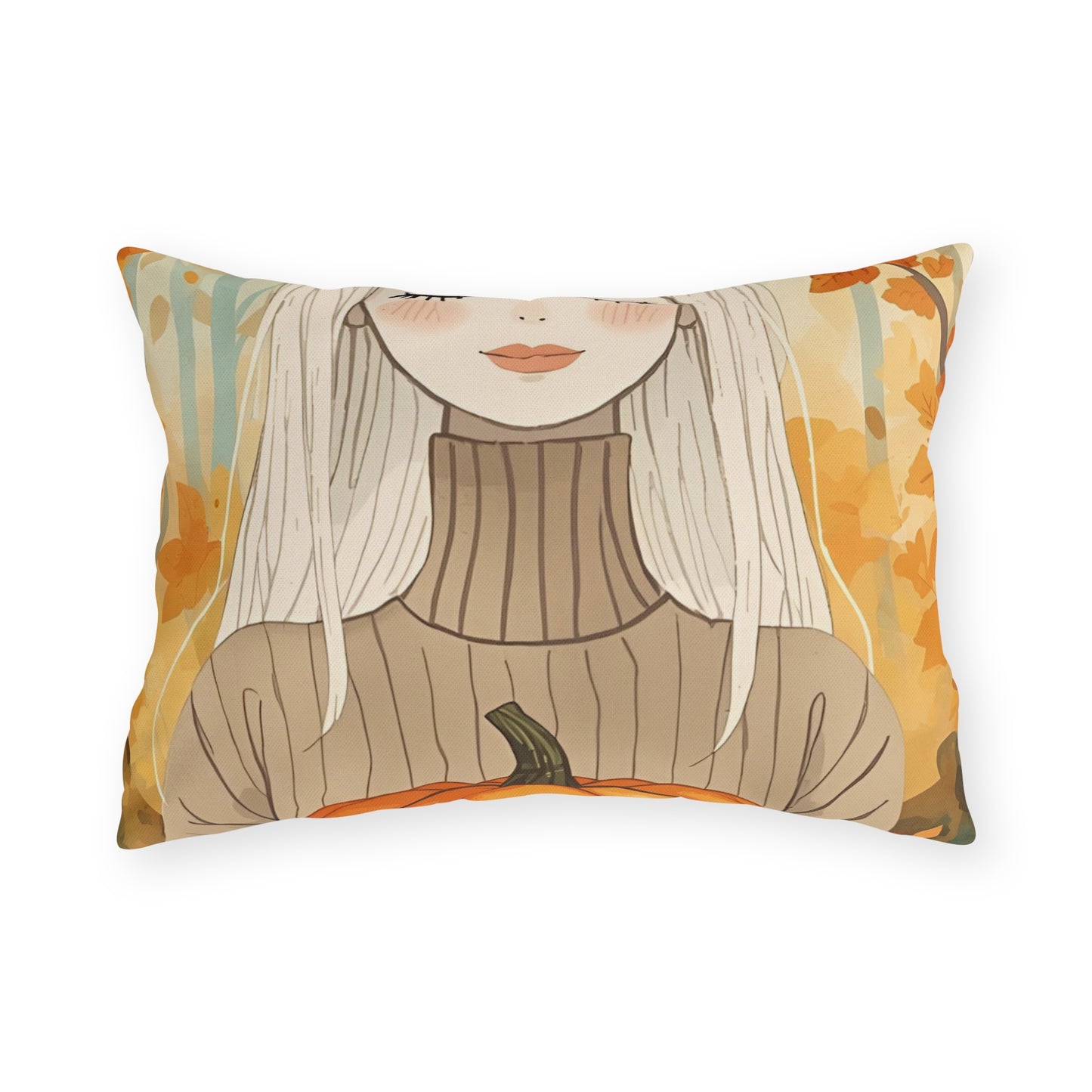 Blonde Autumn Outdoor Pillows
