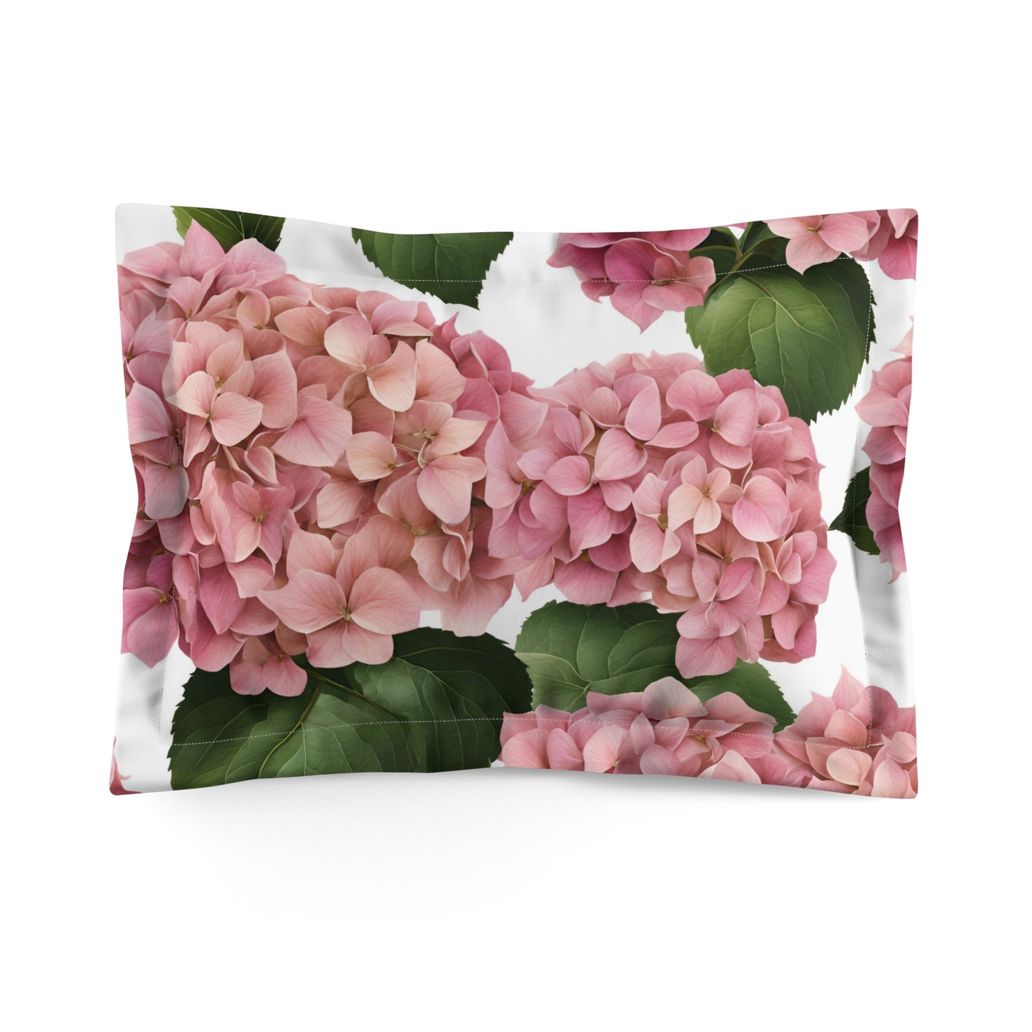 Elegant Pink Floral Microfiber Pillow Sham