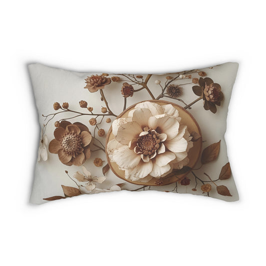 Vintage Floral Lumbar Pillow