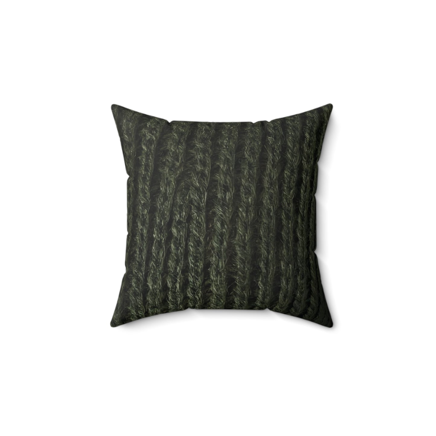 Forest Green Knit Cottage Textured Pillow