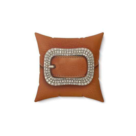 Chic Buckle Accent Decorative Pillow | Cozy Home Decor, Book Nook, Gift for Home, Living Room Accent, Cubicle Decor