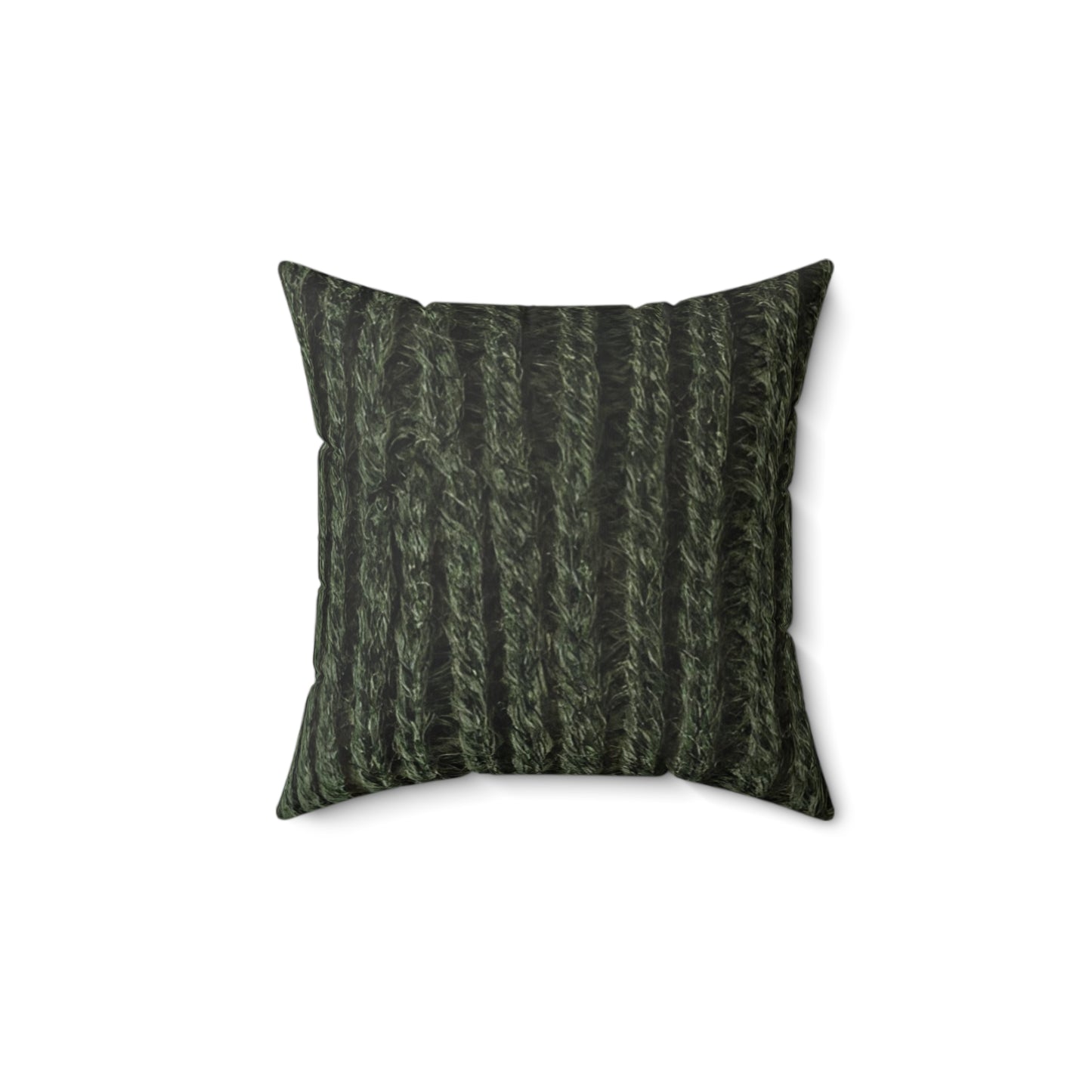 Forest Green Knit Cottage Textured Pillow