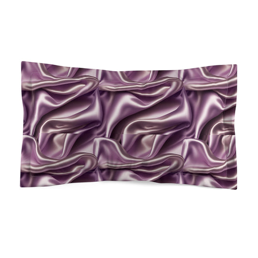 Purple Silk-Look Microfiber Pillow Sham