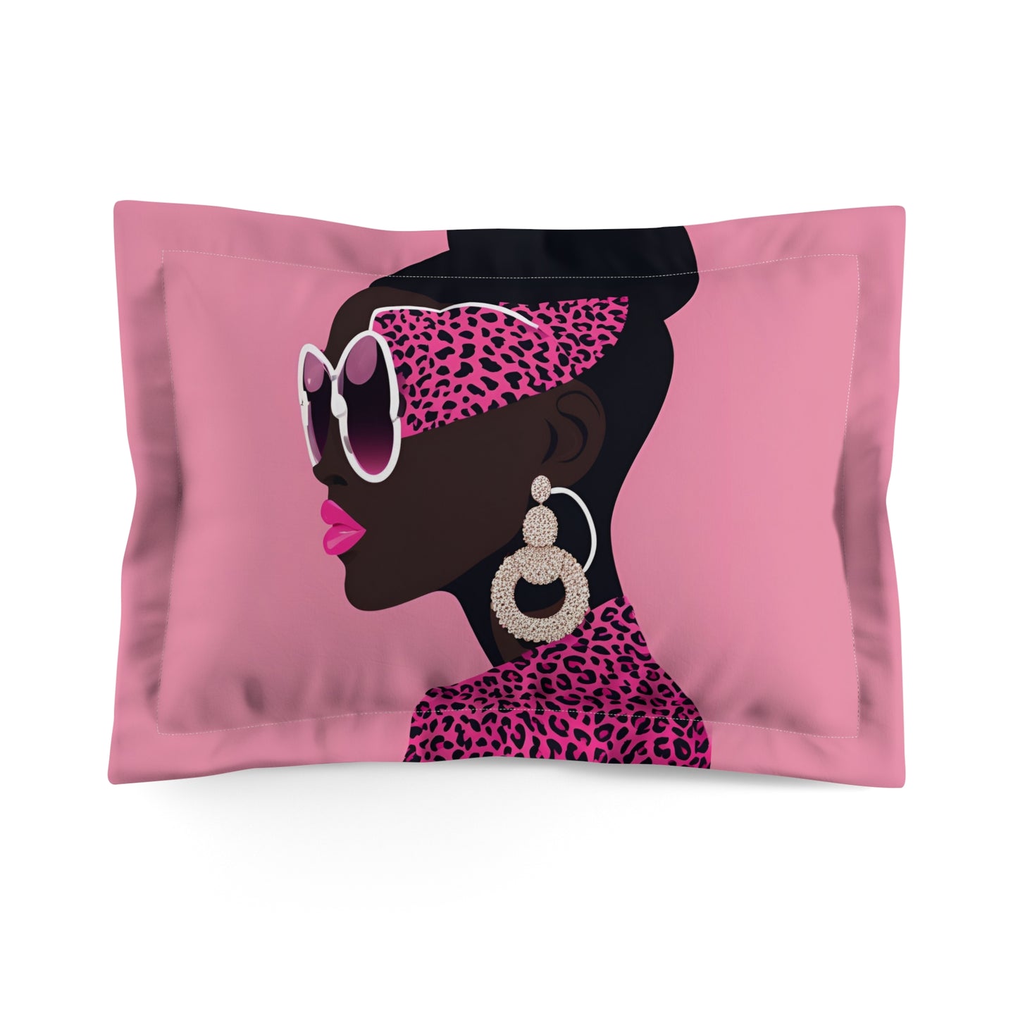 Fierce Pink Microfiber Pillow Sham