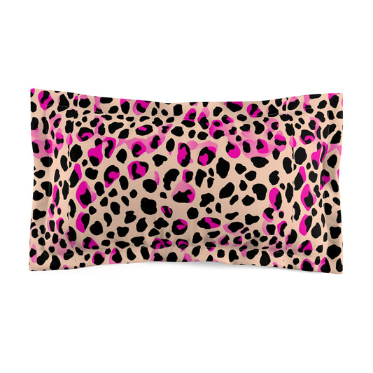 Pink Pretty Cheetah Microfiber Pillow Sham