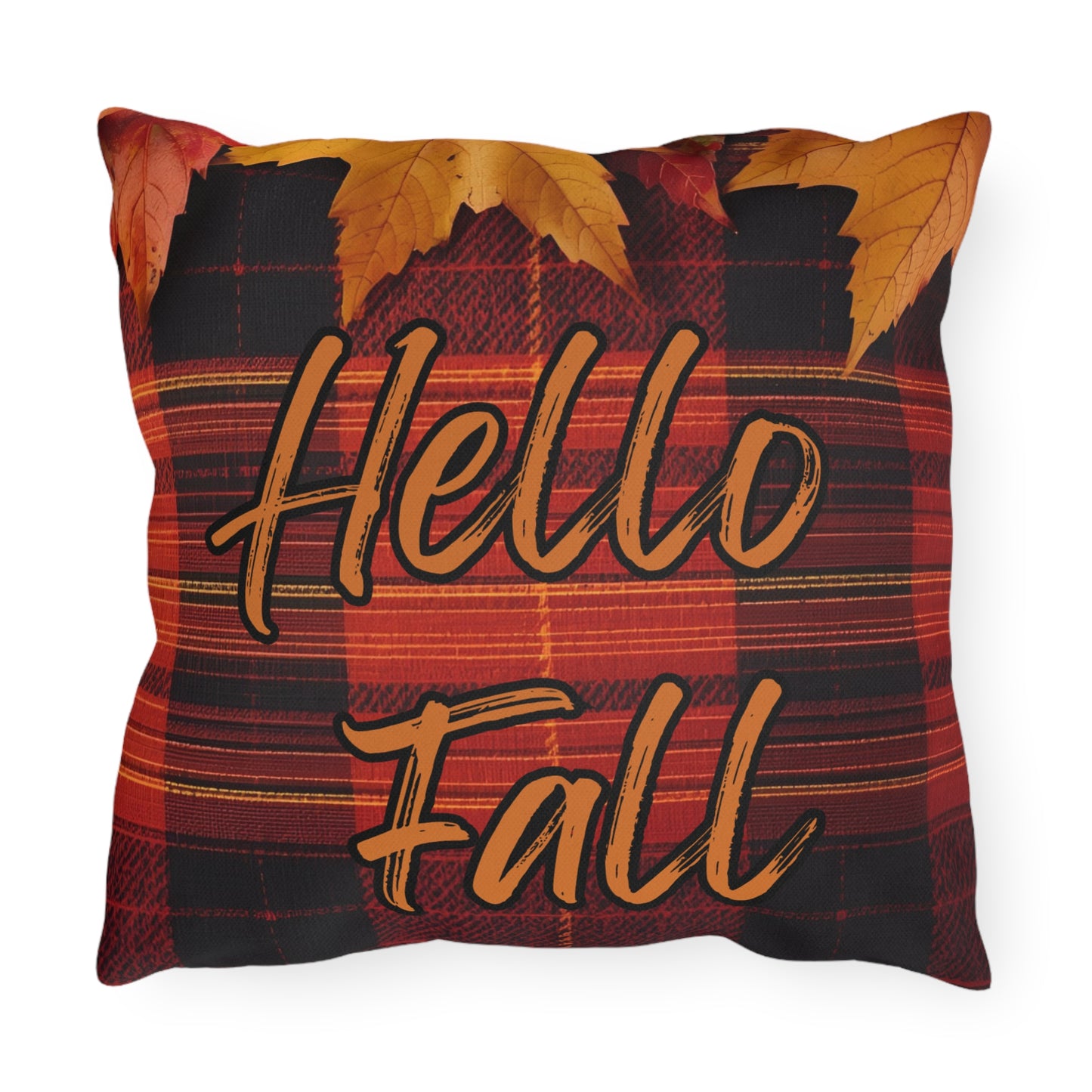 Autumn Plaid Outdoor Pillow