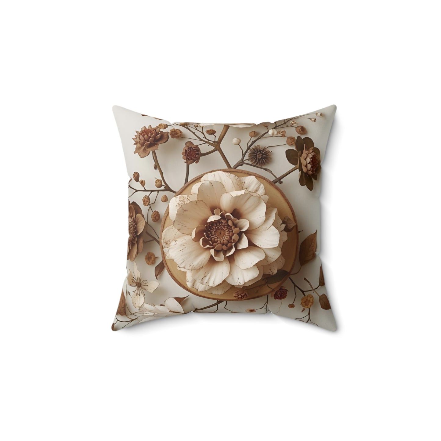 Vintage Floral Accent Pillow