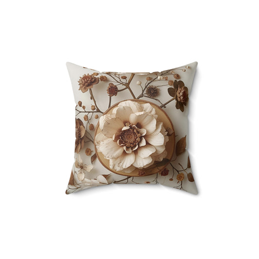 Vintage Floral Accent Pillow
