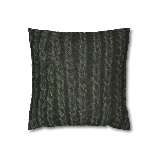 Forest Green Knit Cottage Textured Pillowcase
