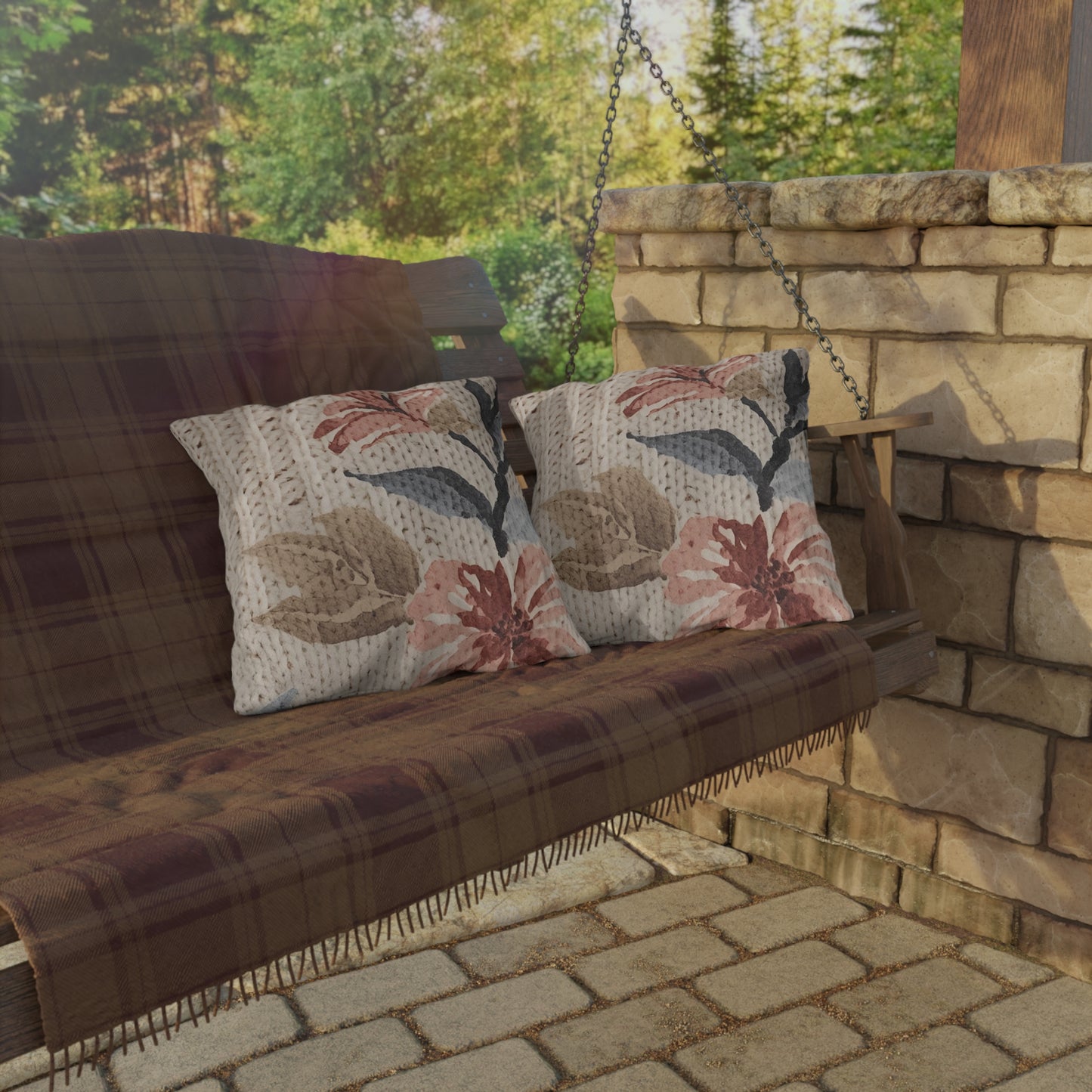 Cottage Rose Outdoor Pillow