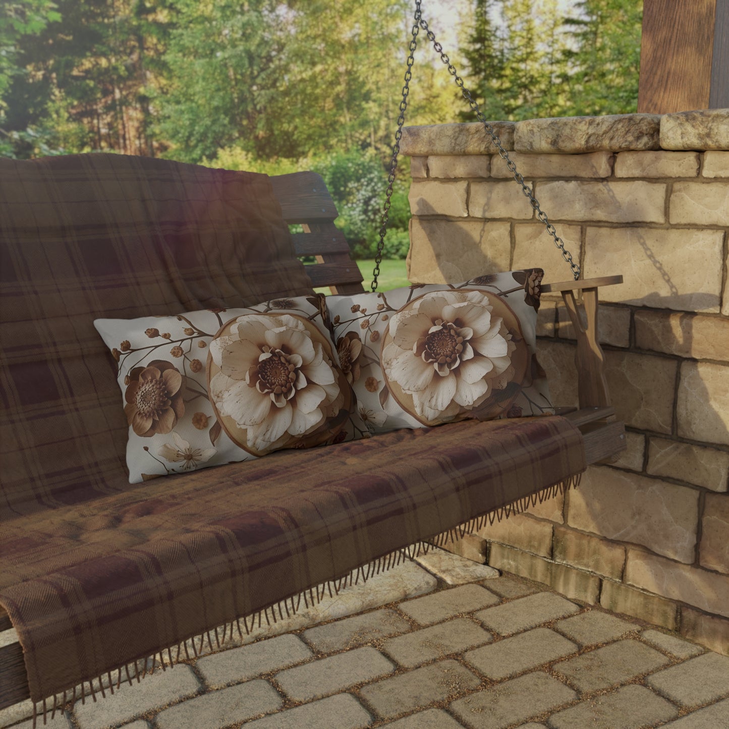 Vintage Floral Outdoor Pillow