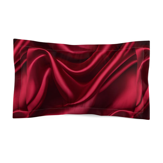 Dark Cherry Silk-Look Microfiber Pillow Sham