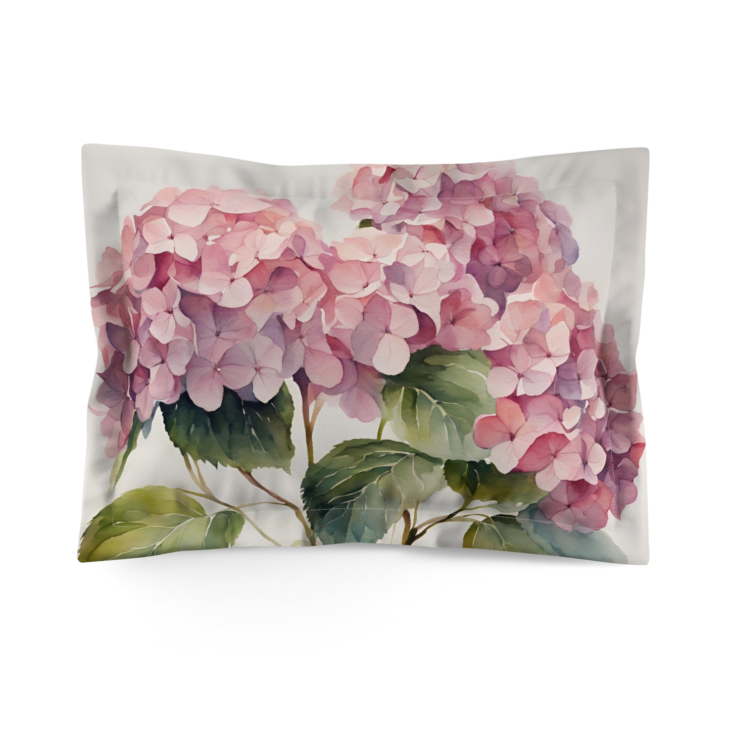 Country Floral Hydrangea Microfiber Pillow Sham
