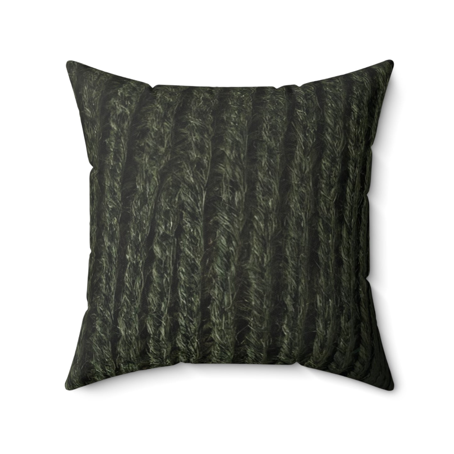 Forest Green Knit Cottage Textured Pillow
