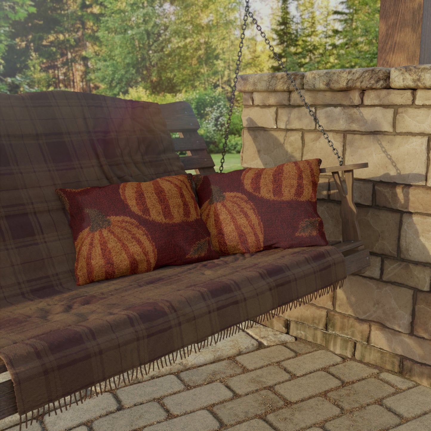 Autumn Pumpkin Outdoor Pillow