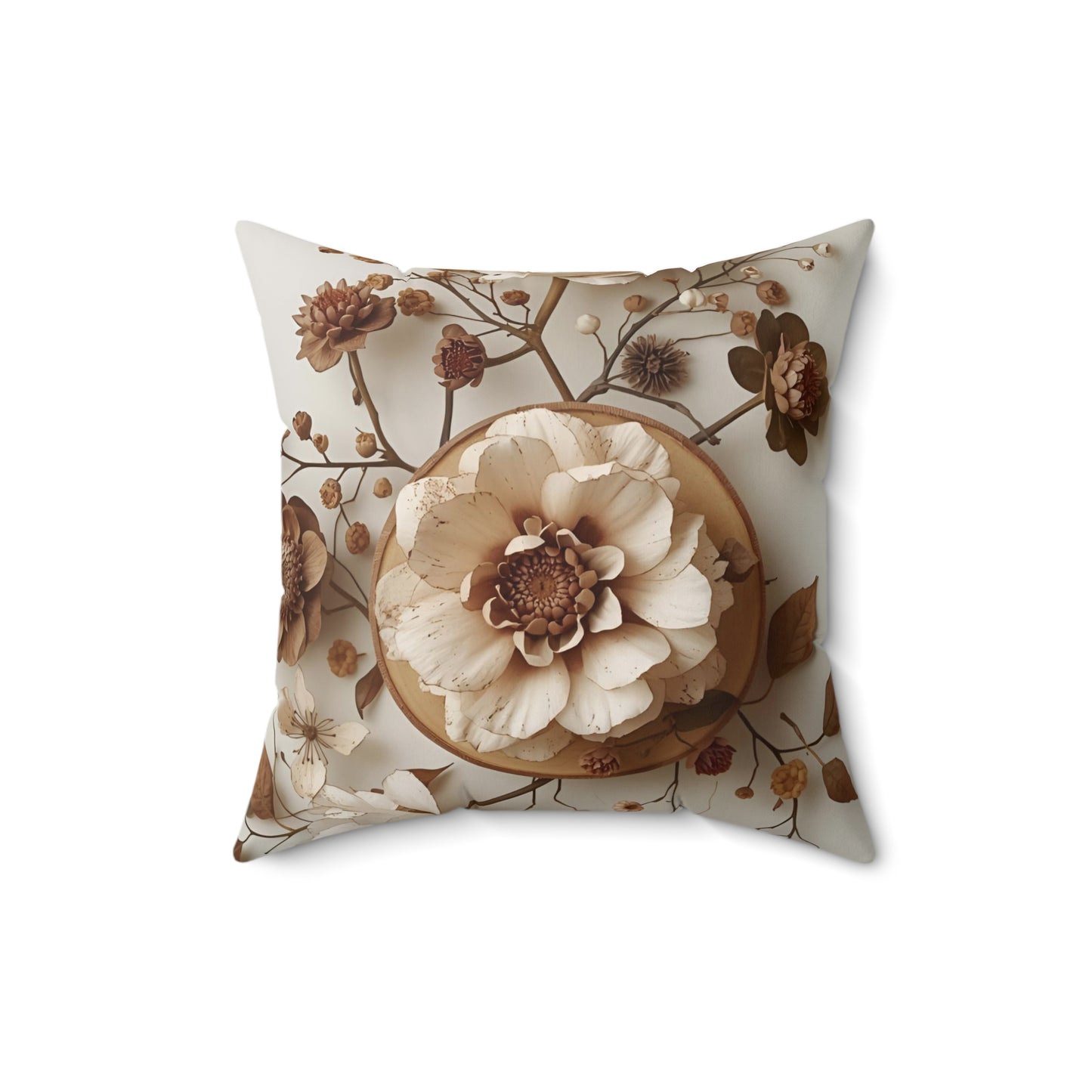 Vintage Floral Accent Pillow