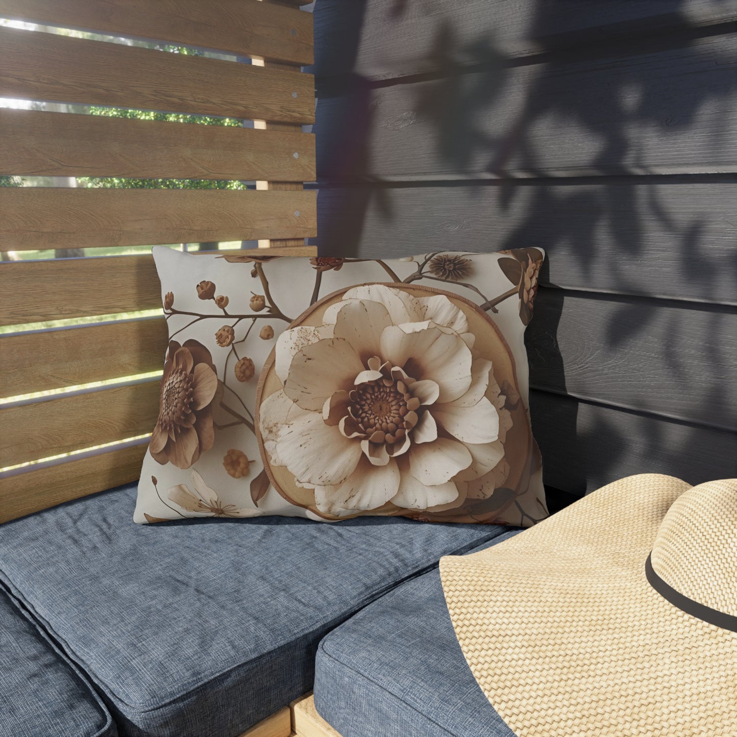 Vintage Floral Outdoor Pillow
