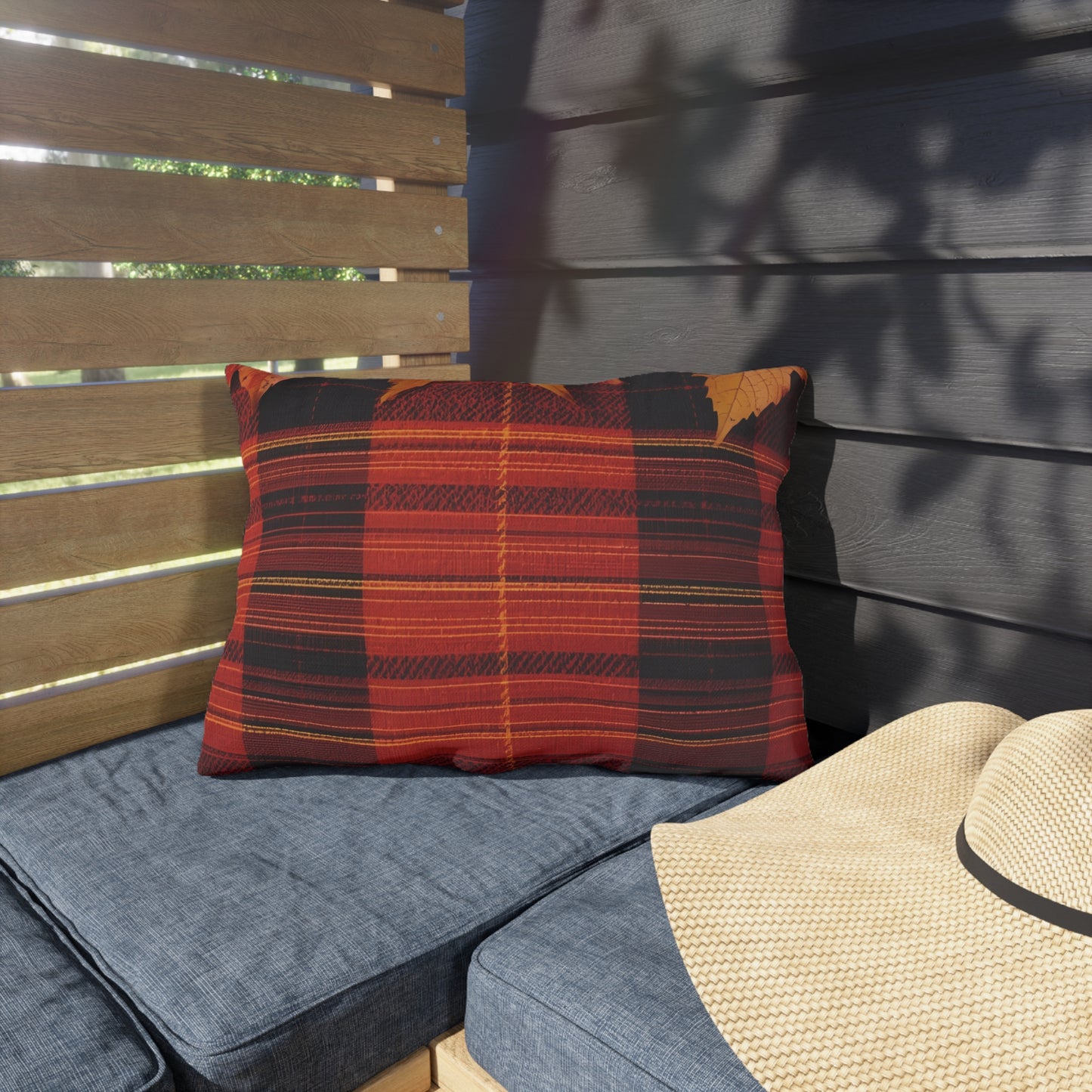 Autumn Plaid Outdoor Pillow