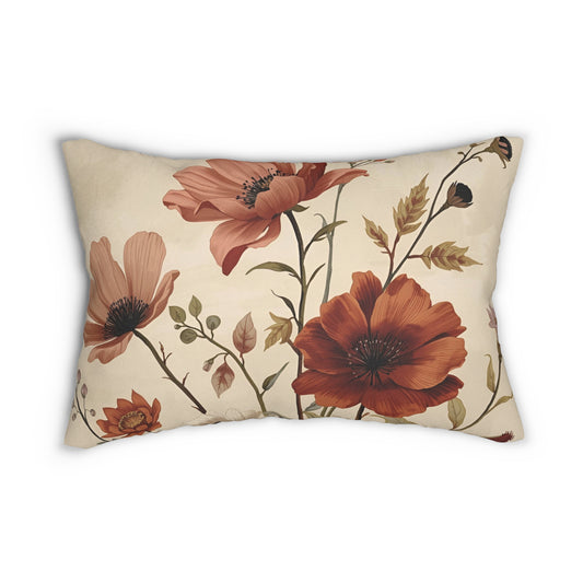 Cottage Core Floral Lumbar Pillow