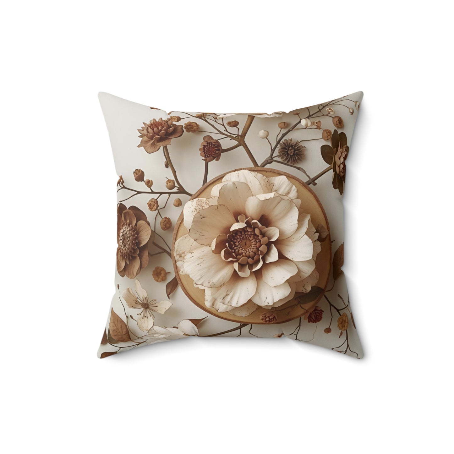 Vintage Floral Accent Pillow