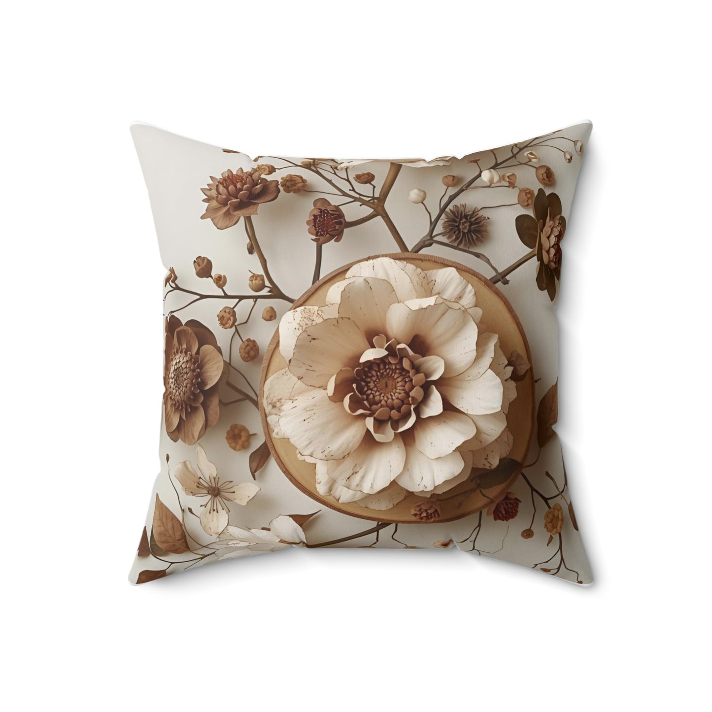 Vintage Floral Accent Pillow