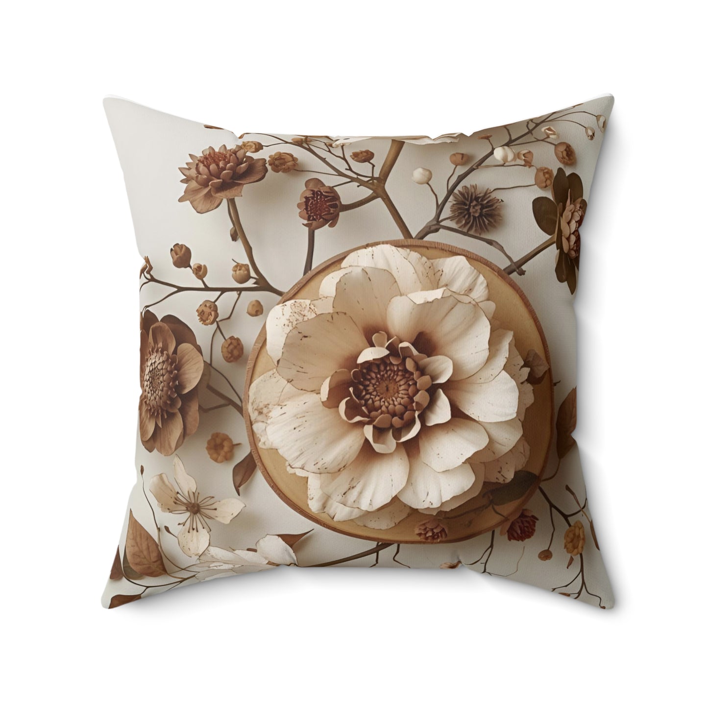 Vintage Floral Accent Pillow