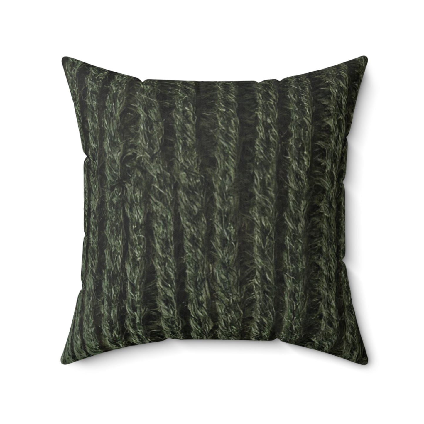 Forest Green Knit Cottage Textured Pillow