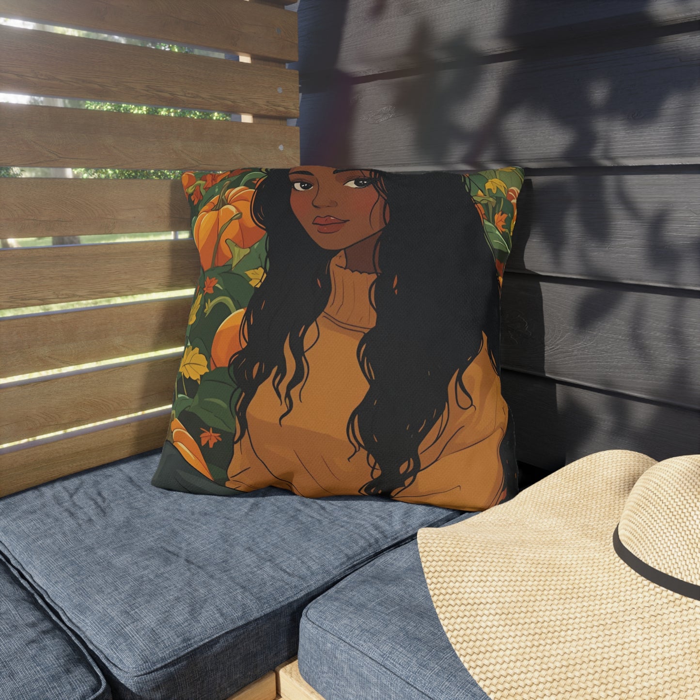 Autumn Charm Lumbar Outdoor Pillows